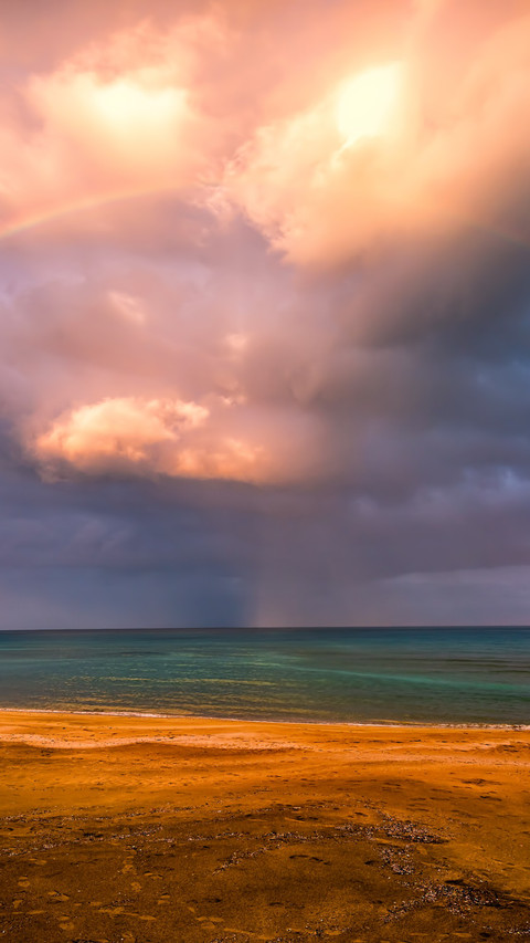 Rainbow over the sea preview