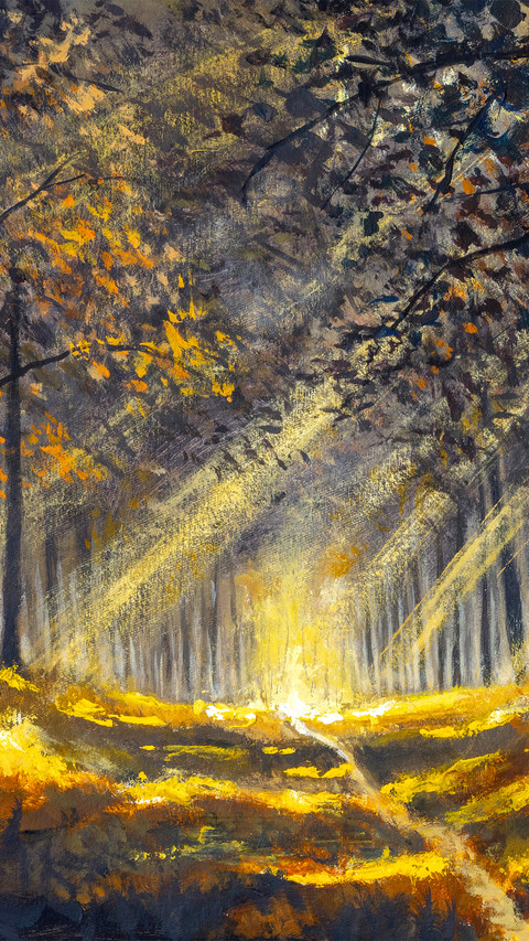 Landscape oil painting preview