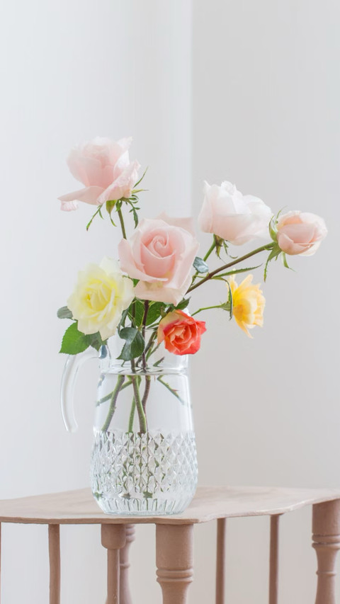 A Bouquet of Roses in Natural Hues, Embracing Warmth and Pea preview
