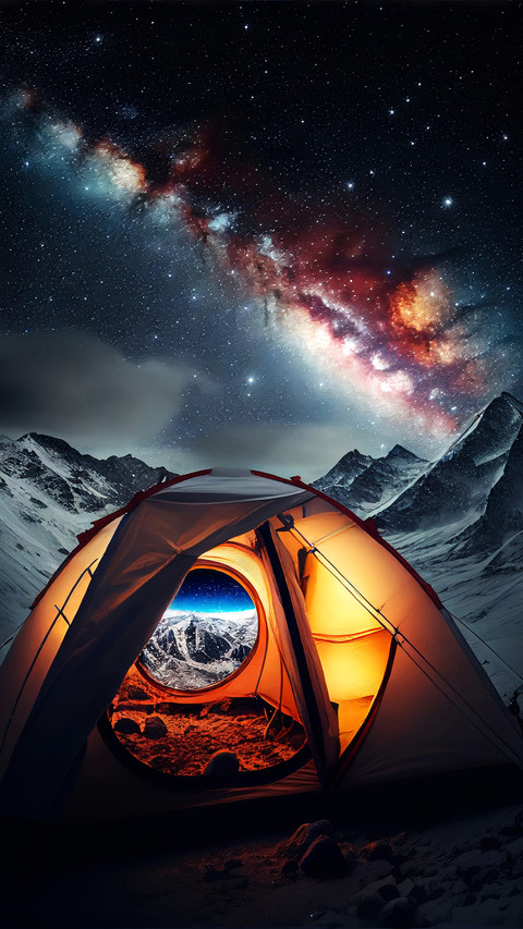 Tent under the milky way preview