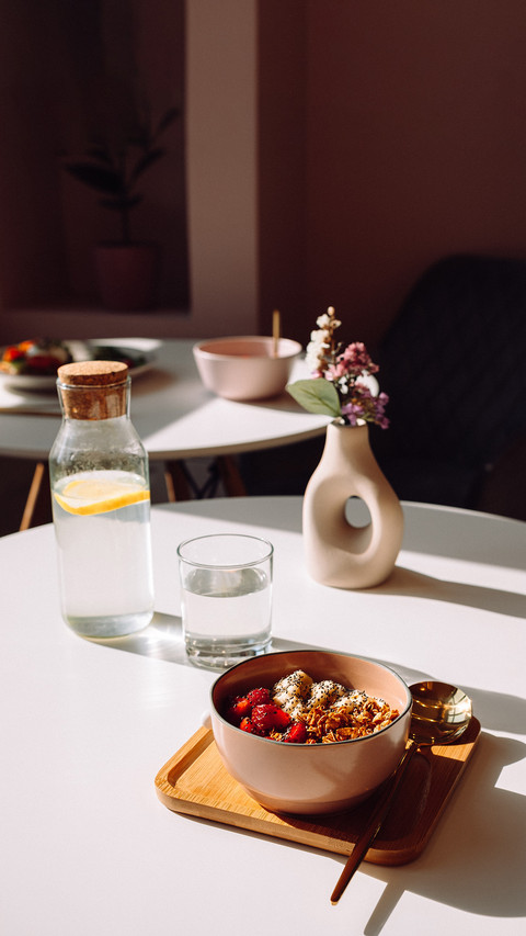 Healhty breakfast on a sunny morning preview