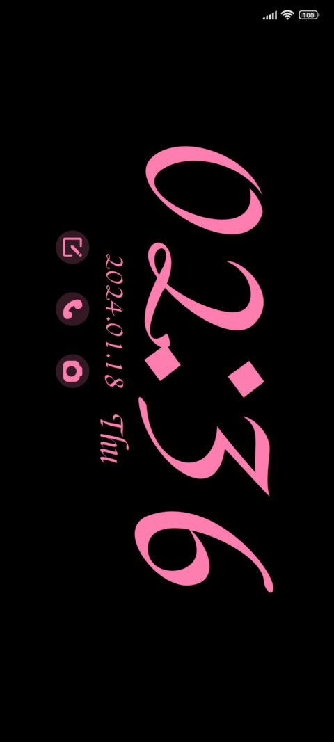 Black Pink Clock preview