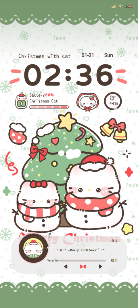 Christmas with cat preview