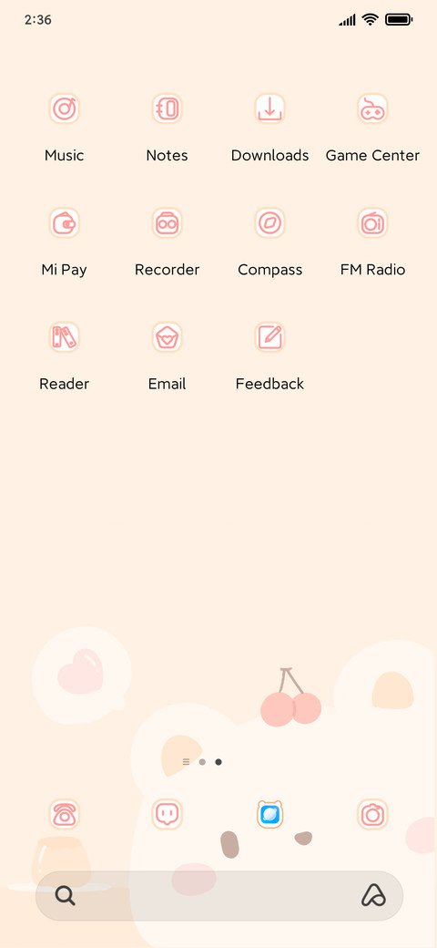Happy bear miui theme