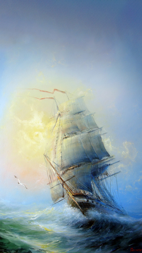 Delicate oil painting preview