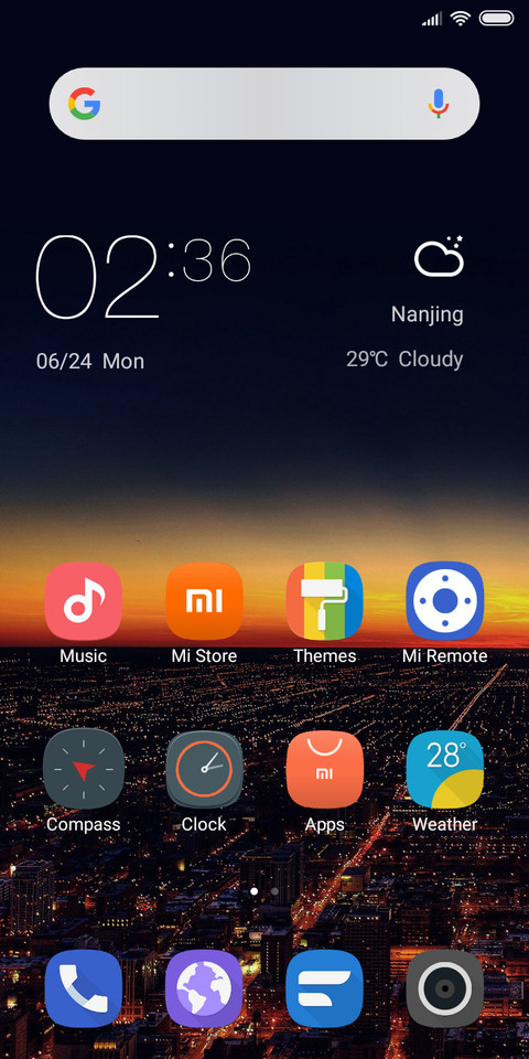 Skyline Dark miui theme