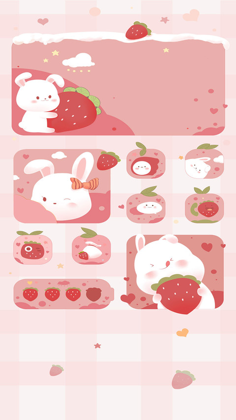 Bunny eating strawberry preview