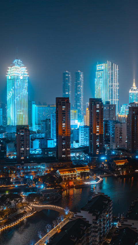 The night view of liangxi wuxi preview