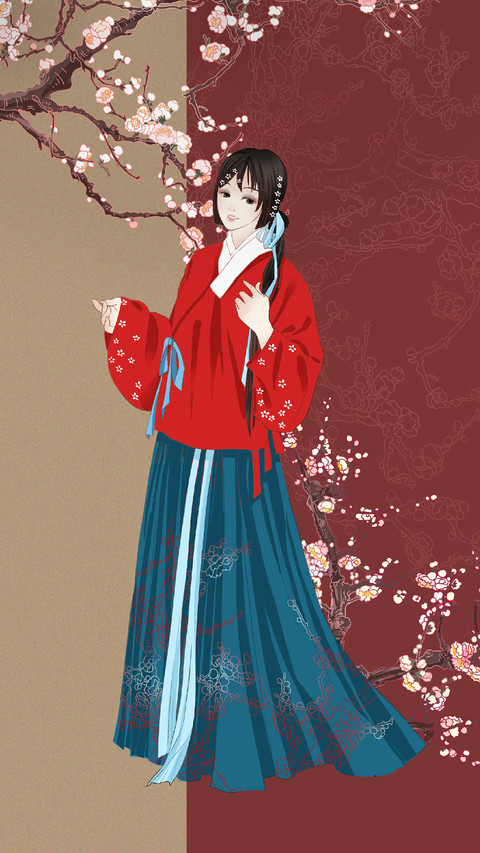 An Elegant Girl in Classical Dress preview