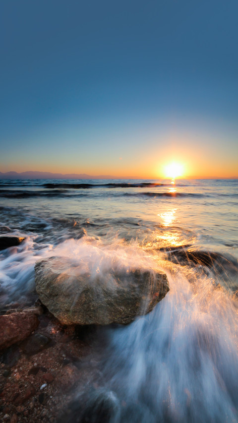 Sunrise view at Dahab beach Sinai Egypt preview