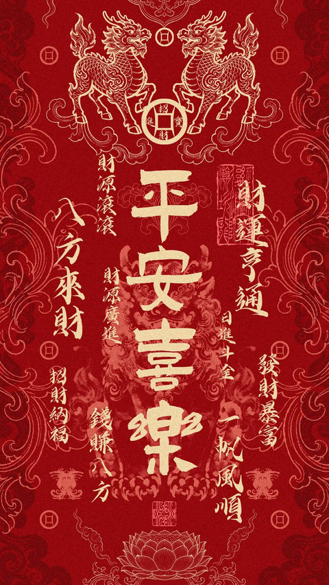 福气高能量壁纸-锐景创意 preview