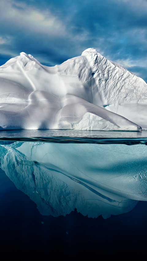 Iceberg above water and underwater preview