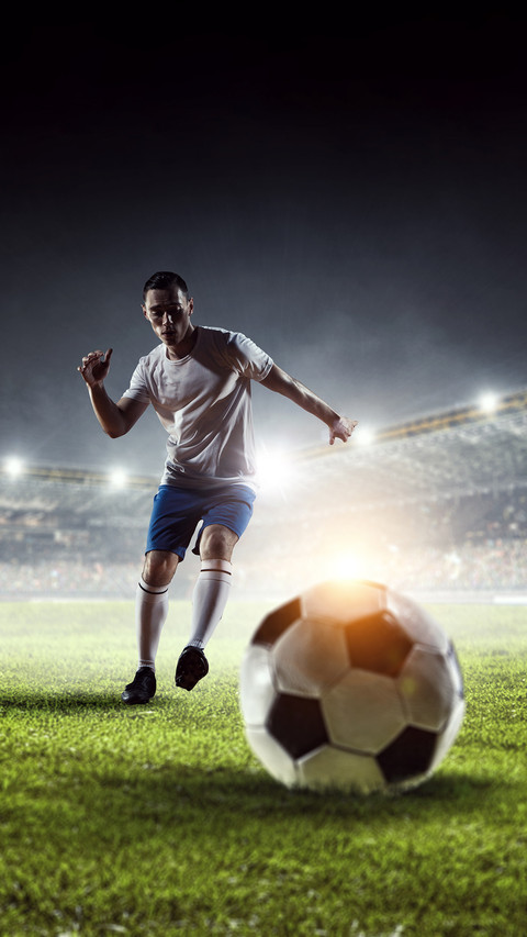 Soccer player at stadium preview