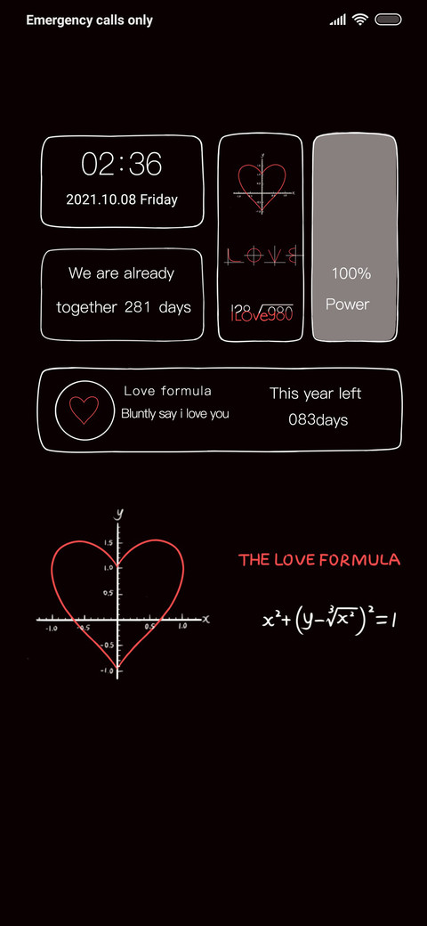 Line love formula miui theme