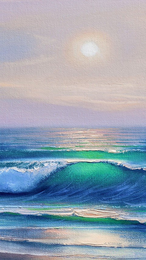 Wave Art Oil Painting preview