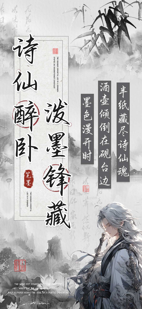 诗仙醉卧泼墨锋藏 preview