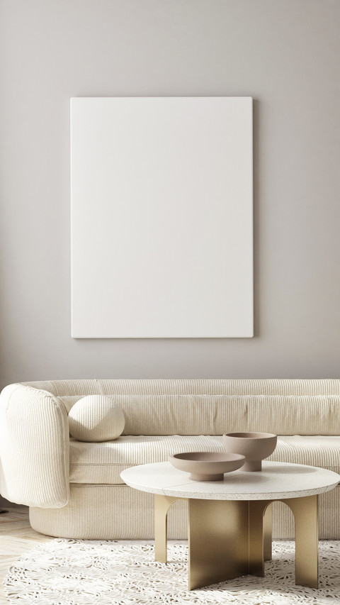 Minimalist Charm, White Frame Highlights Empty Art preview