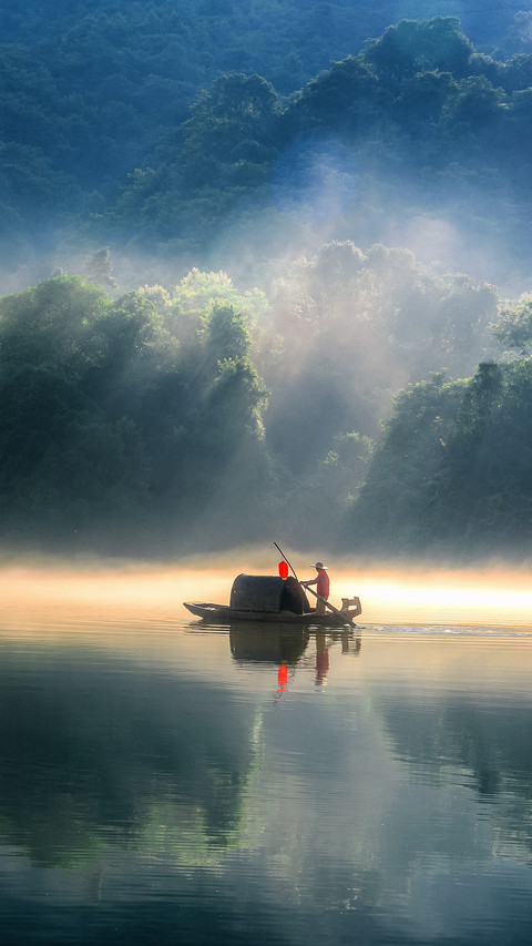 How beautiful the little dongjiang river is without fog preview