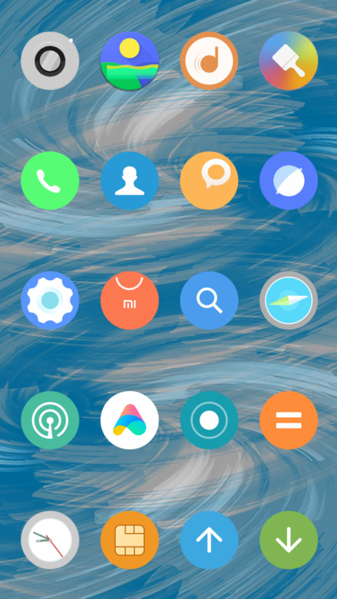 Minimal P. Blue UI preview