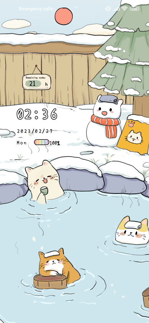 Hot spring cat preview