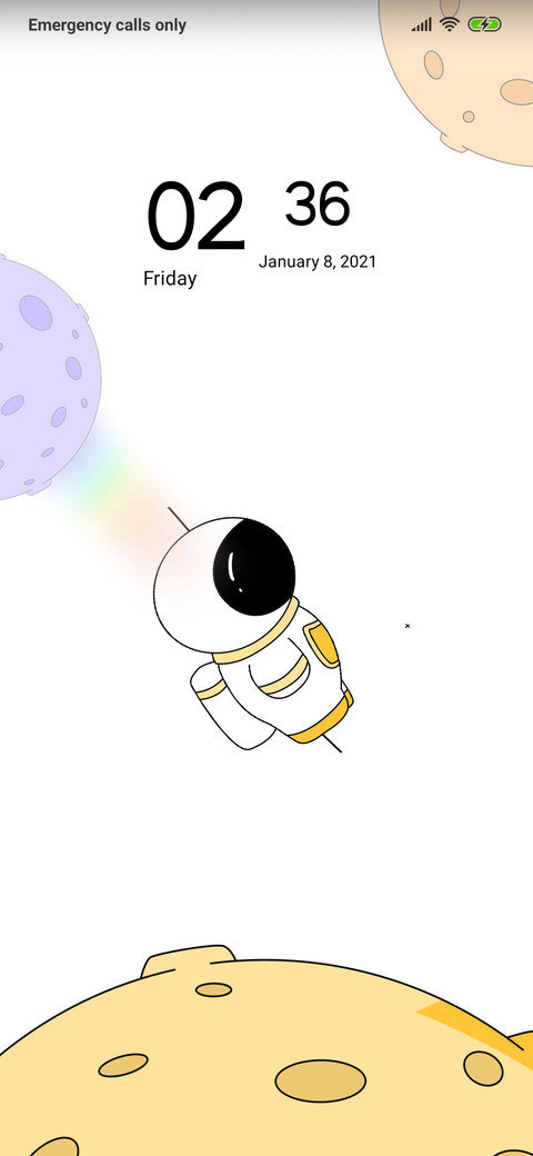 Cute Spaceman miui theme