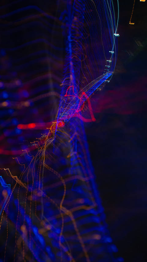 Abstract light painting colorful lines preview