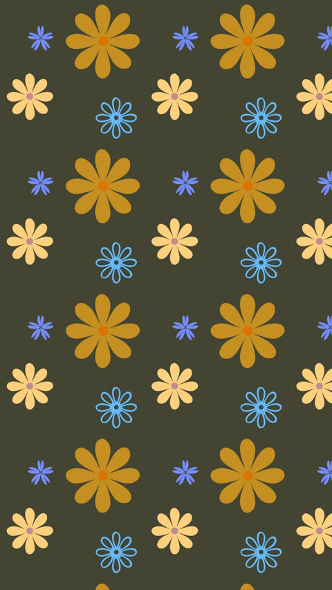 Pattern orange flowers preview