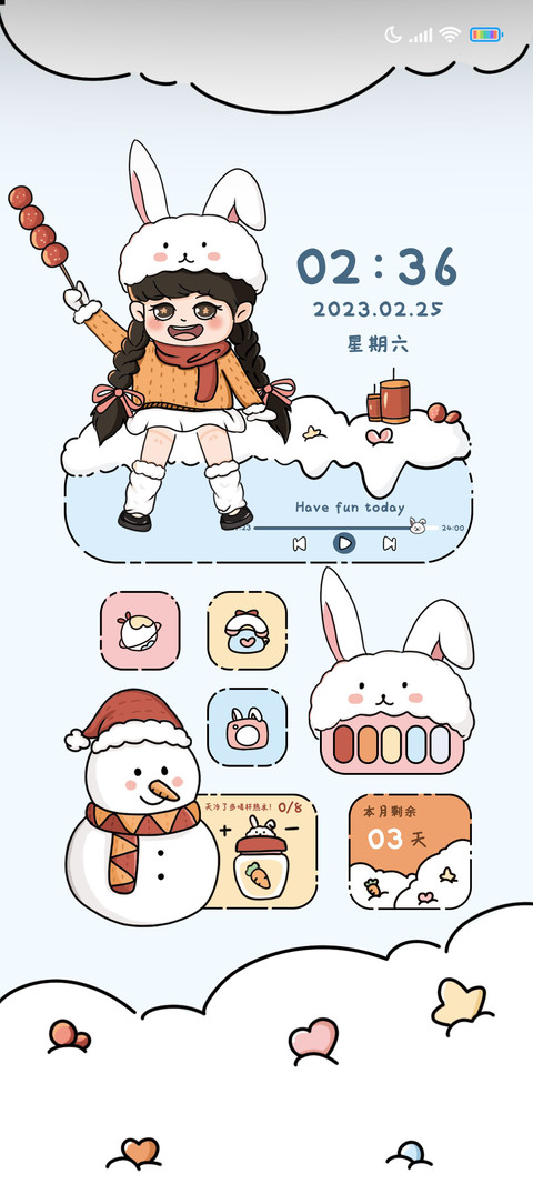 雪人与可爱女孩 preview