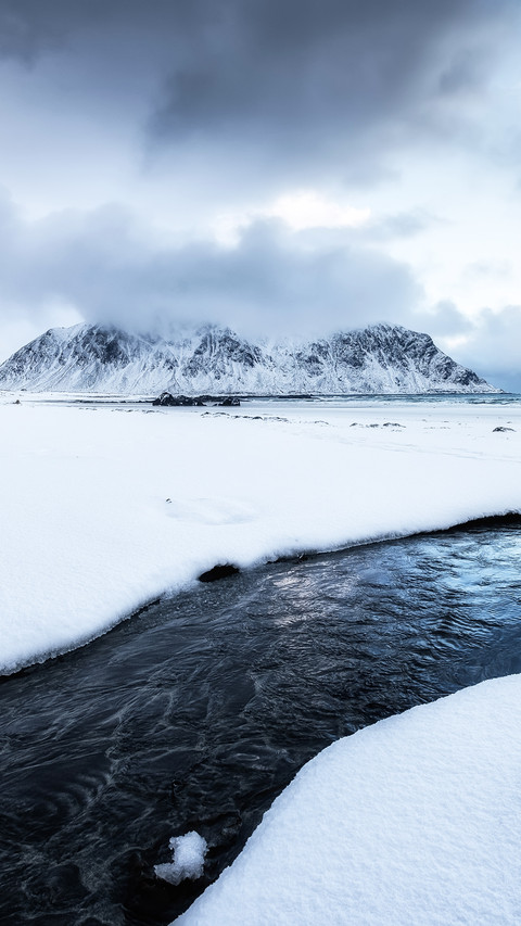 Winter landscape on the Lofoten islands, Norway preview