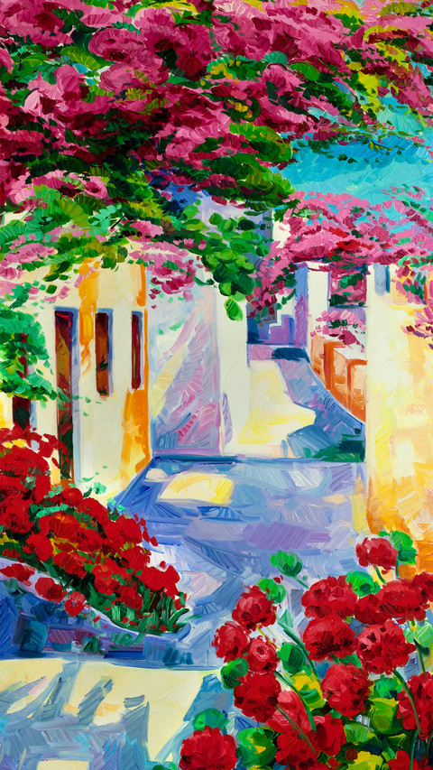 Landscape oil painting preview