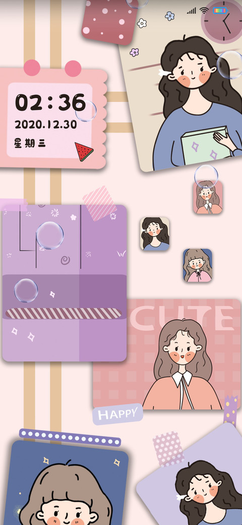 贴纸精致猪猪女孩 preview
