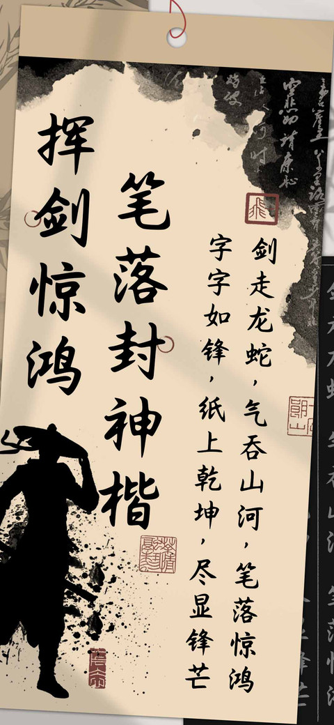 挥剑惊鸿笔落封神楷 preview