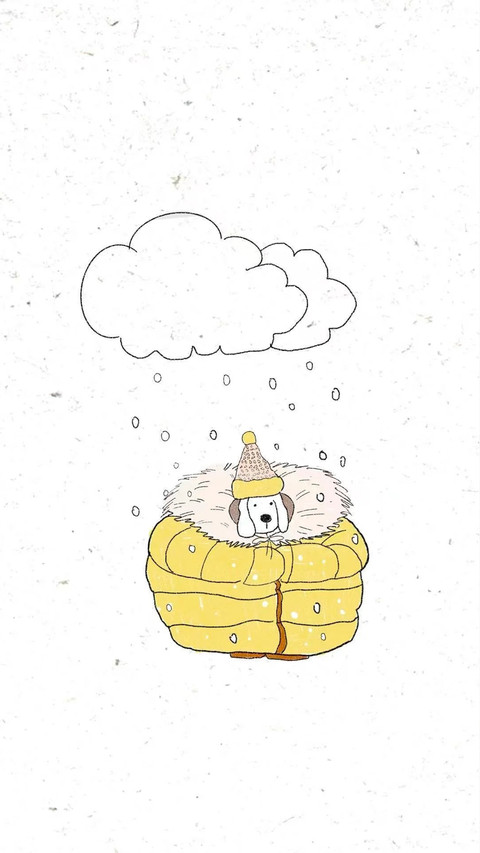 可爱动物线条壁纸-锐景创意 preview