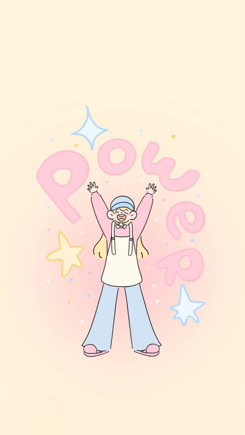 小女孩治愈插画壁纸-锐景创意 preview