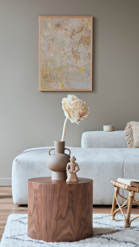 Stylish interior with design neutral modular sofa preview