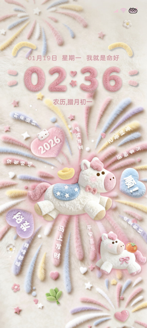 毛绒烟火 发财小马 preview