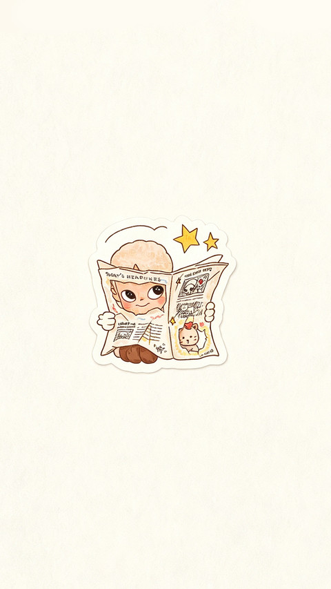 可爱治愈卡通贴画壁纸-锐景创意 preview