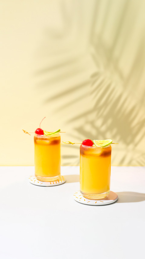Glasses with Delicious Mai Tai Cocktail preview