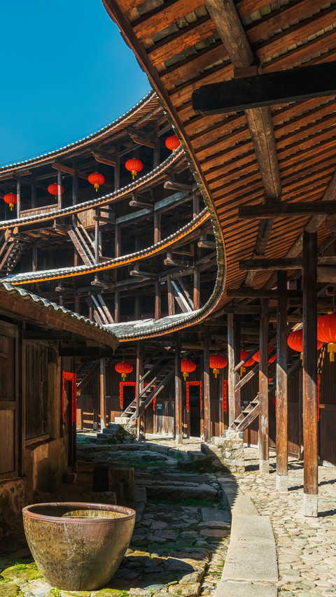 Antique the earthen building in fujian province preview