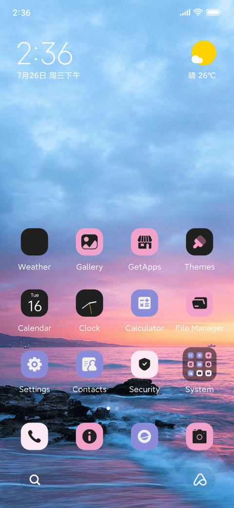 Pink blue coast preview