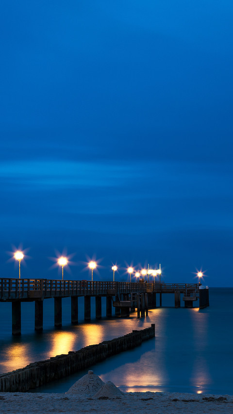 Pier Kühlungsborn at the blue hour preview