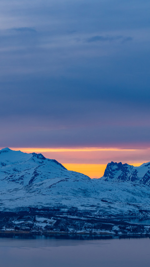 The fjord after troms  sunset preview
