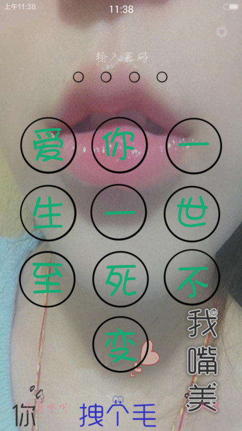 我嘴美（密码爱你一生三锁屏自由桌面） preview