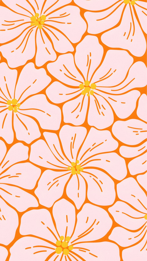 Orange Flat Flowers preview