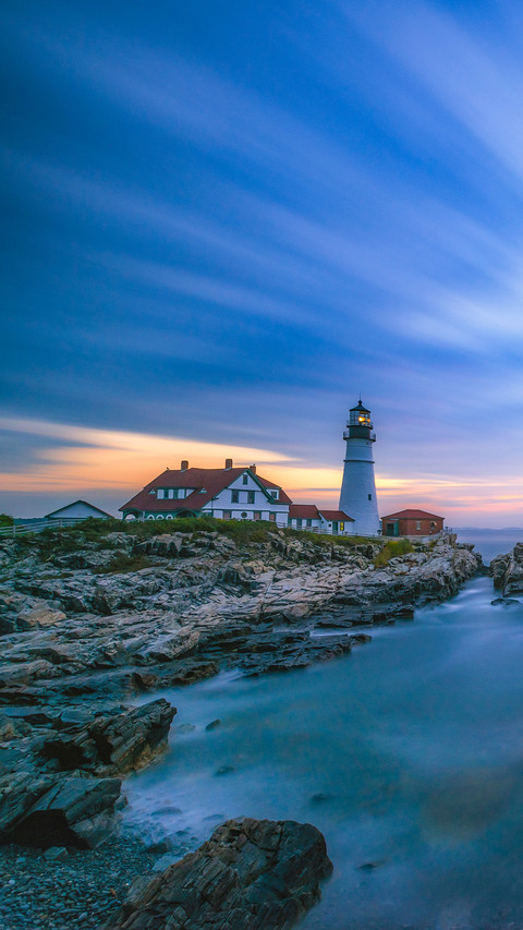 Dark clouds passing over Portland Head Lighthouse preview