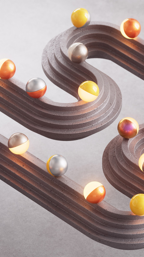 A metal sphere on the track preview
