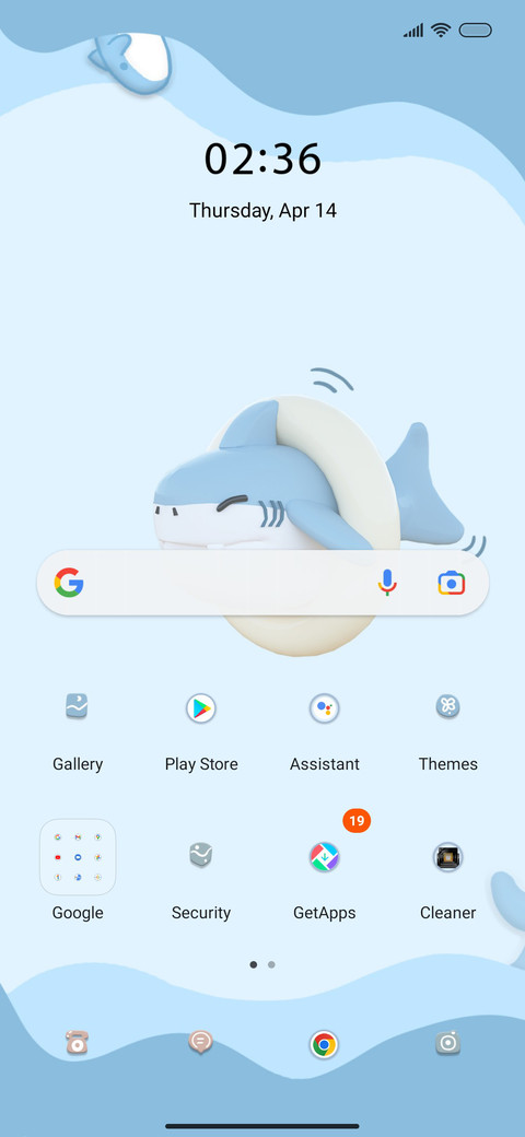 Lovely shark miui theme
