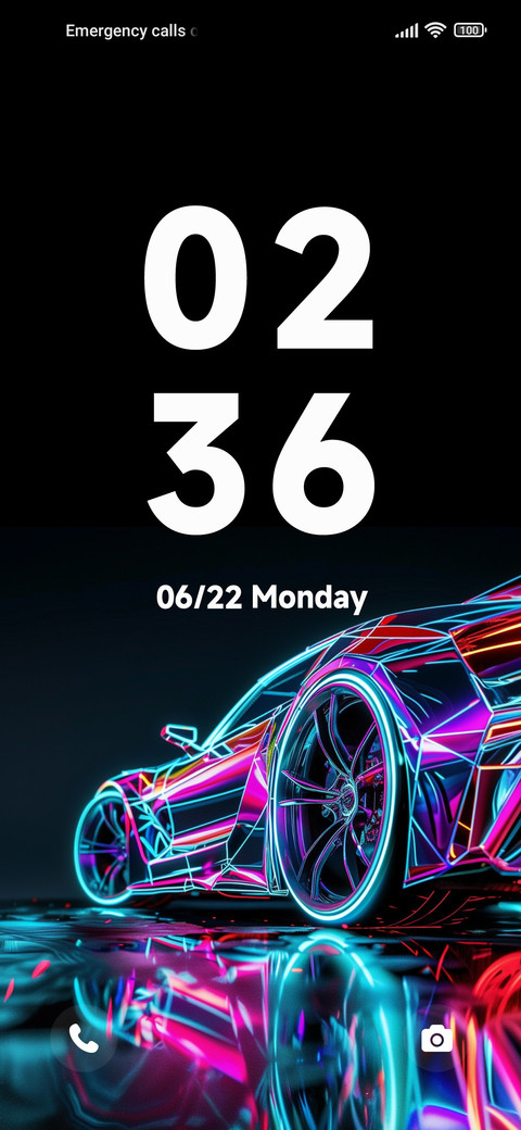 Neon sports car preview