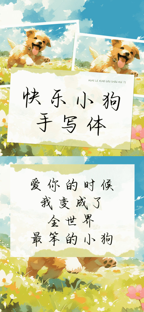 快乐小狗手写体 preview