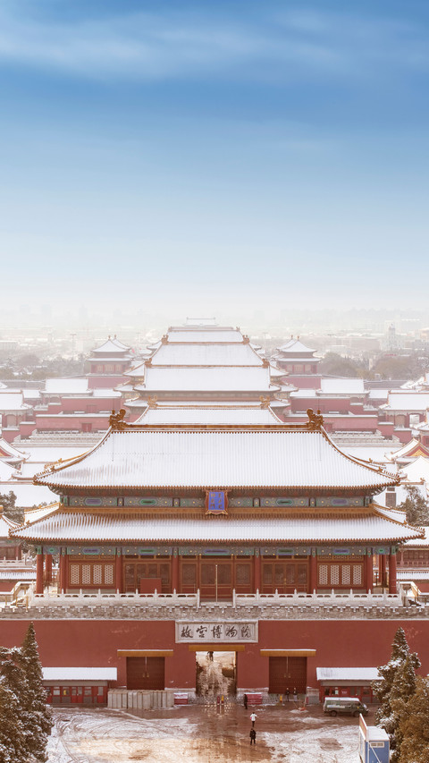 雪落故宫-视觉中国